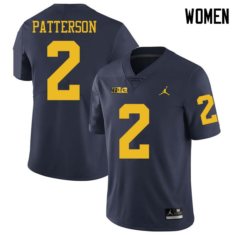 Jordan Brand Women #2 Shea Patterson Michigan Wolverines College Football Jerseys Sale-Navy